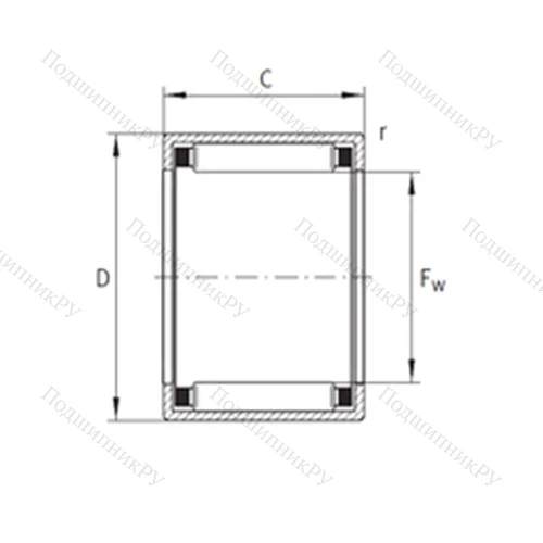 Подшипник игольчатый радиальный SCE 2414