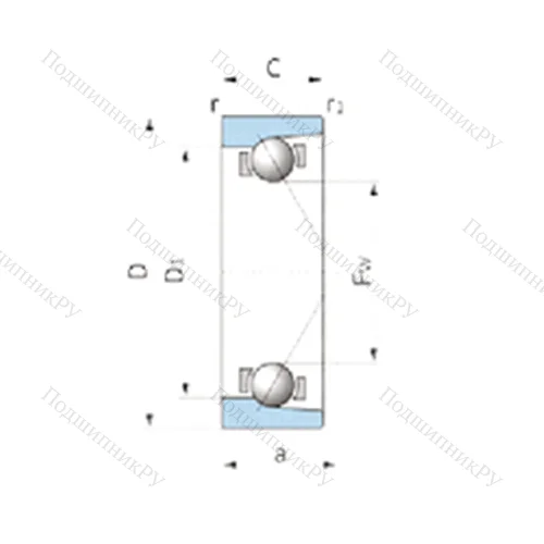 Подшипник шариковый радиально-упорный ASA 2335-1 от производителя  IJK