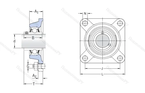 Подшипниковый узел FY 60 TF в Екатеринбурге