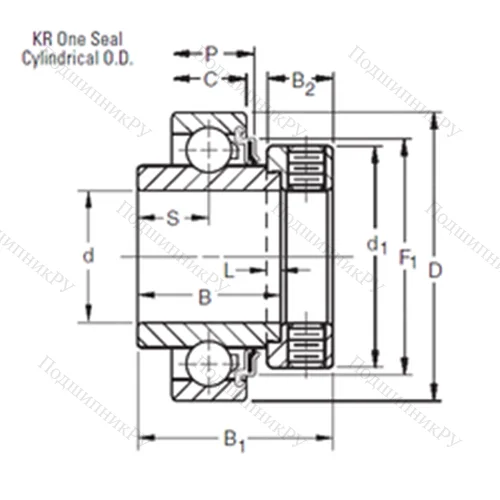 Подшипник шариковый радиальный 1108KR