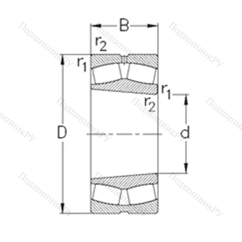 Подшипник роликовый радиальный самоцентрирующийся 23224-K-MB-W 33 от производителя  NKE Подшипник роликовый радиальный самоцентрирующийся 23224-K-MB-W 33 от производителя  NKE