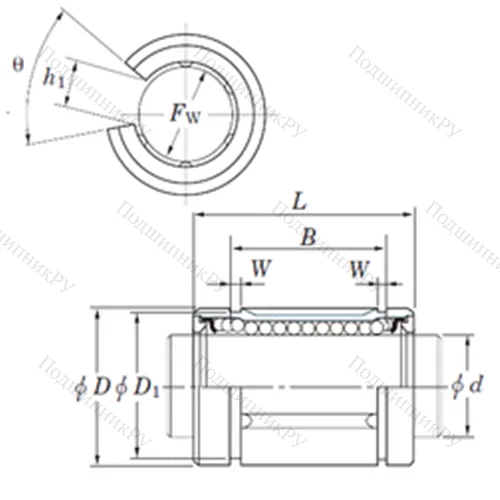 Подшипник шариковый линейный SDE 40OP от производителя  KOYO