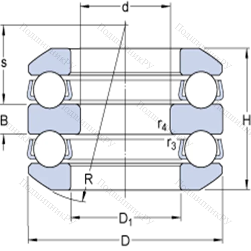 Двойные упорные шарикоподшипники 54416 M + U 416 от производителя  SKF Двойные упорные шарикоподшипники 54416 M + U 416 от производителя  SKF