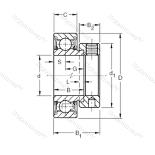 Подшипник шариковый радиальный RAE 55RR