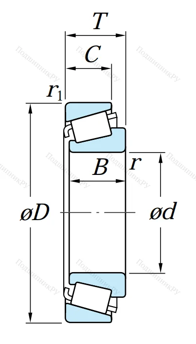 Конический роликовый подшипник 30315 R