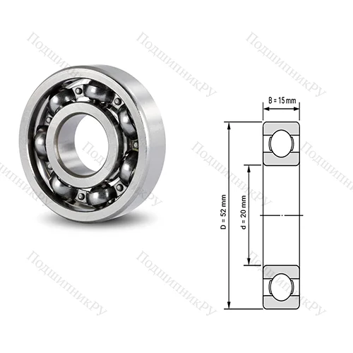 Подшипник шариковый радиальный 6205B 12D 56 от производителя  FERSA