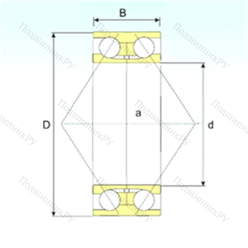 Подшипник шариковый радиально-упорный 3302 ATN 9