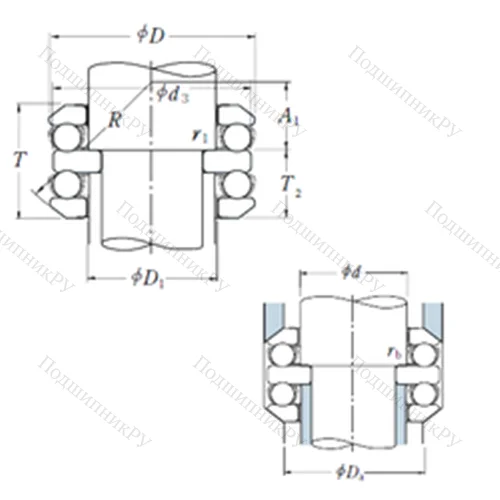 Подшипник шариковый упорный 54240X от производителя  NSK
