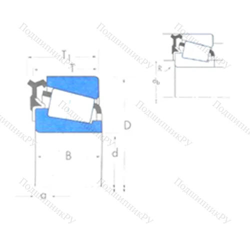 Подшипник роликовый радиально-упорный L 44643/L 44610-L 44600LA