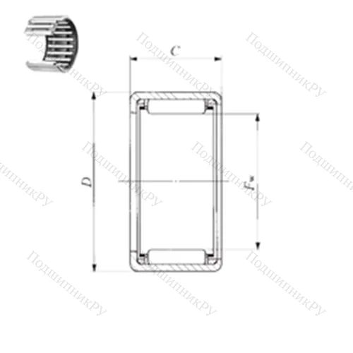 Подшипник игольчатый радиальный BHA 118 Z от производителя  IKO