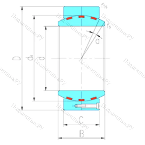 Подшипник скольжения сферический GEH 630HF/Q от производителя  LS