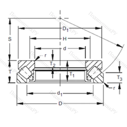 Подшипник роликовый упорно-радиальный 29348 от производителя  TIMKEN