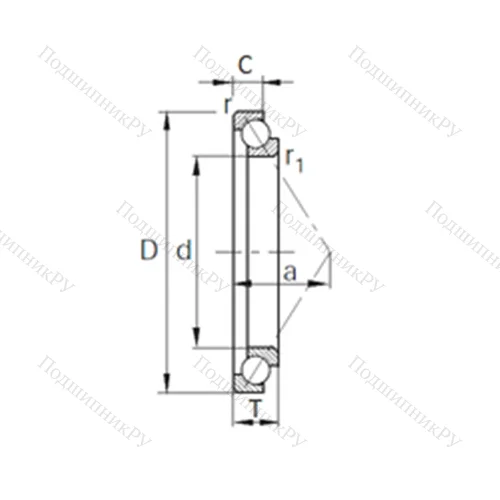 Подшипник шариковый радиально-упорный SA 0355 от производителя  KBC