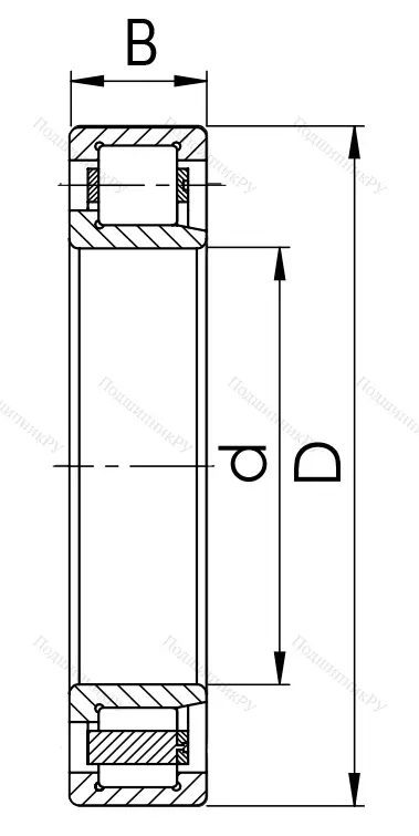 Цилиндрический роликовый подшипник 42516 Л (NJ 2216 M) в Екатеринбурге