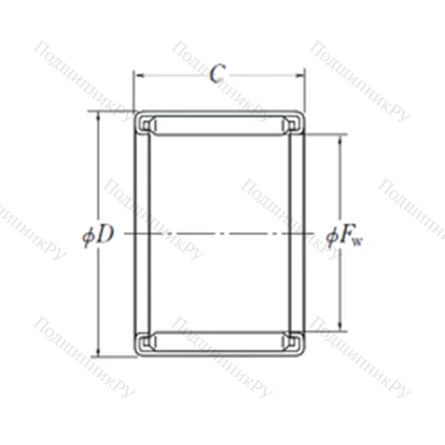 Подшипник игольчатый радиальный F-2816