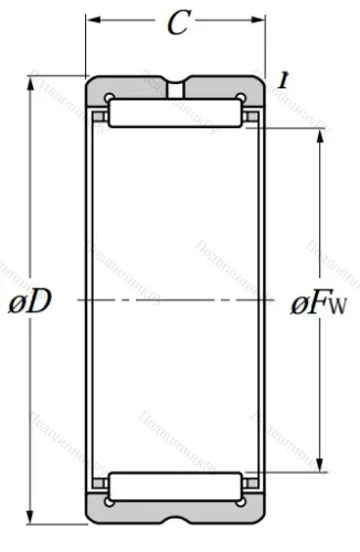Игольчатый подшипник NK 73/35 R от производителя  NTN