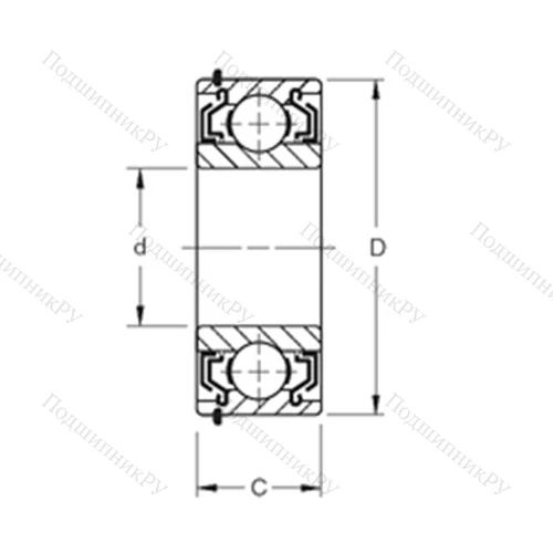 Подшипник шариковый радиальный W 308KLL