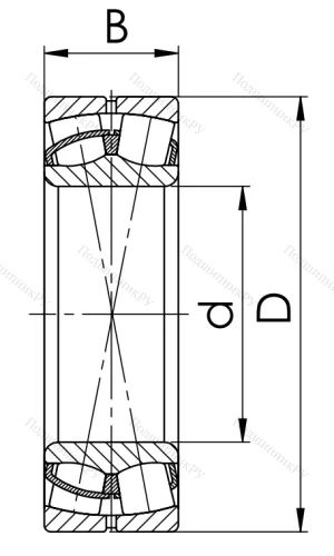 Сферический роликовый подшипник 53510 Н (22210 CW 33) в Екатеринбурге