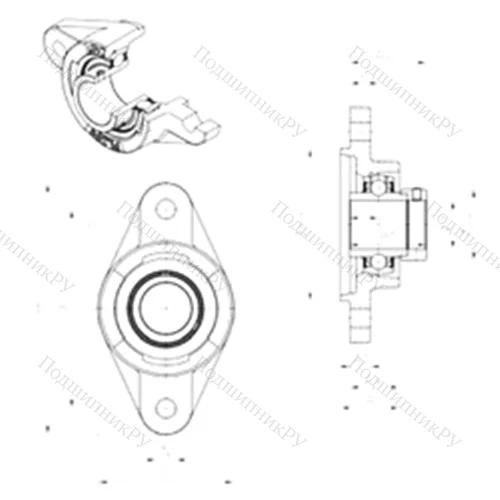 Подшипниковый узел шариковый радиальный EXFLZ 209 от производителя  SNR