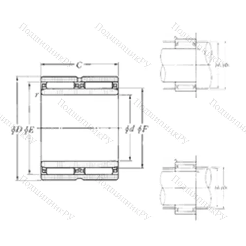 Подшипник игольчатый радиальный NAO-17?35?32ZW от производителя  NTN