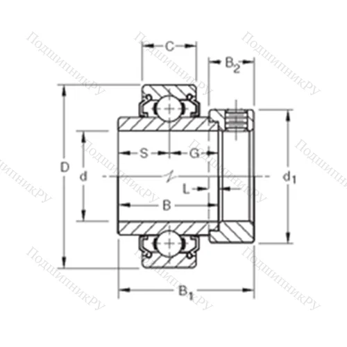 Подшипник шариковый радиальный 1106KLL