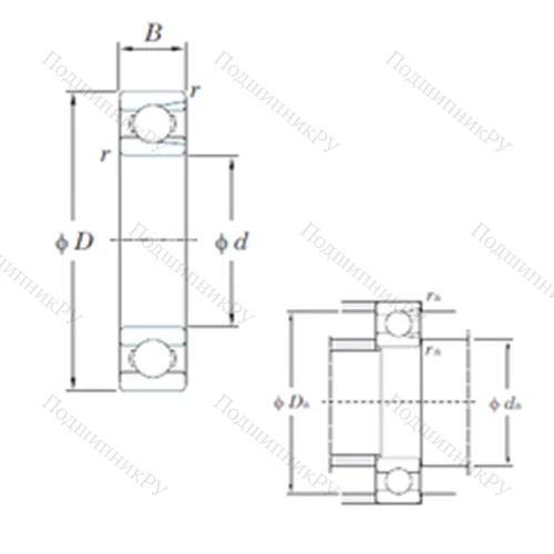Подшипник шариковый радиальный M 6214