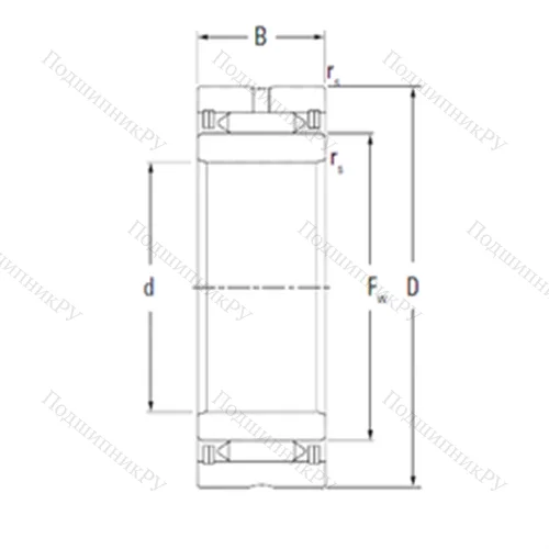 Подшипник игольчатый радиальный NA 3100
