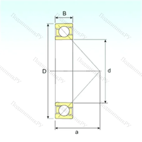 Подшипник шариковый радиально-упорный 719/710 AC от производителя  ISB