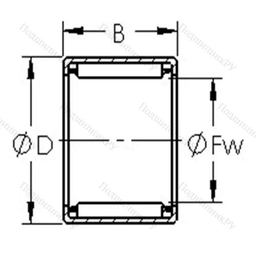 Подшипники игольчатые, метрическая серия HK 3020 от производителя  AST Подшипники игольчатые, метрическая серия HK 3020 от производителя  AST