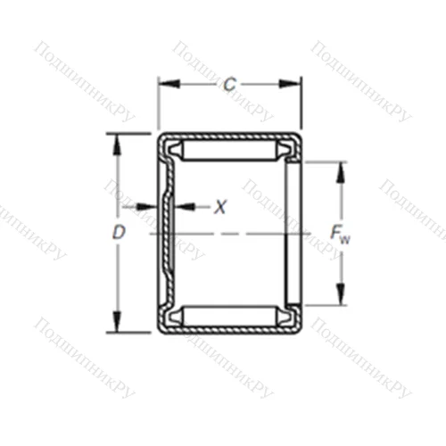 Подшипник игольчатый радиальный M-44201 от производителя  TIMKEN