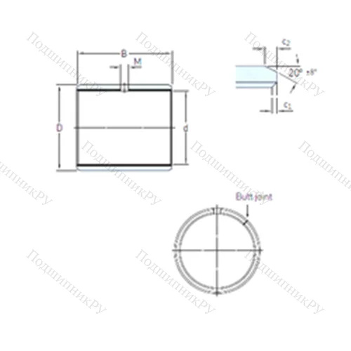 Подшипник скольжения PCZ 1008 M от производителя  SKF Подшипник скольжения PCZ 1008 M от производителя  SKF