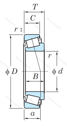 Конический роликовый подшипник 33111 JR от производителя  KOYO