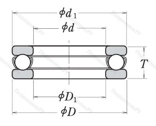 Упорный шариковый подшипник 51204 от производителя  NSK