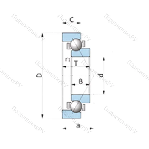 Подшипник шариковый радиально-упорный BA 180-4BWSA