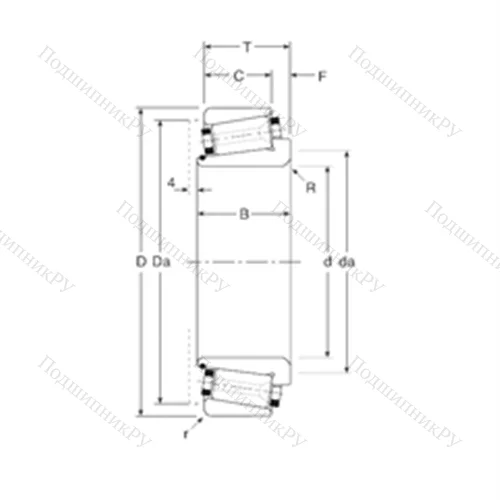 Подшипник роликовый радиально-упорный 126080X/126133X от производителя  Gamet