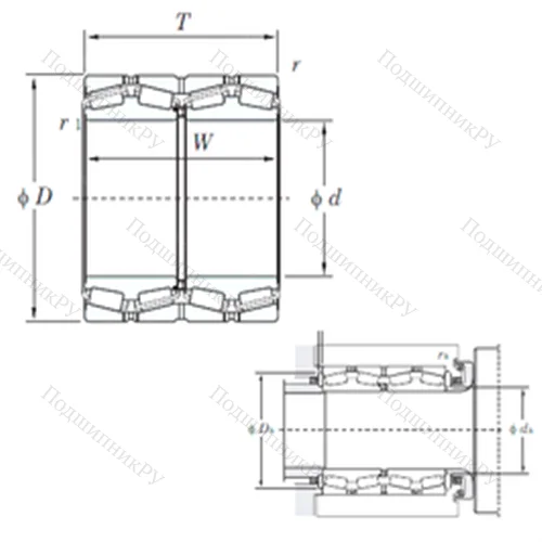 Подшипник роликовый радиально-упорный 47396