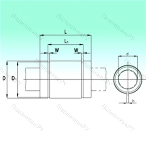 Подшипник шариковый линейный KBS 0825-PP от производителя  NBS
