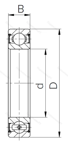 Шариковый однорядный подшипник 80301 (6301 ZZ) в Екатеринбурге