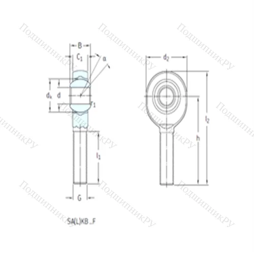 Подшипник скольжения сферический SAKB 18F от производителя  SKF