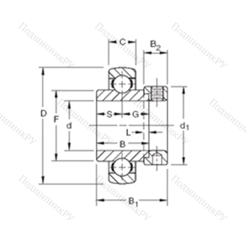 Подшипник шариковый радиальный SMN 110KB от производителя  TIMKEN Подшипник шариковый радиальный SMN 110KB от производителя  TIMKEN