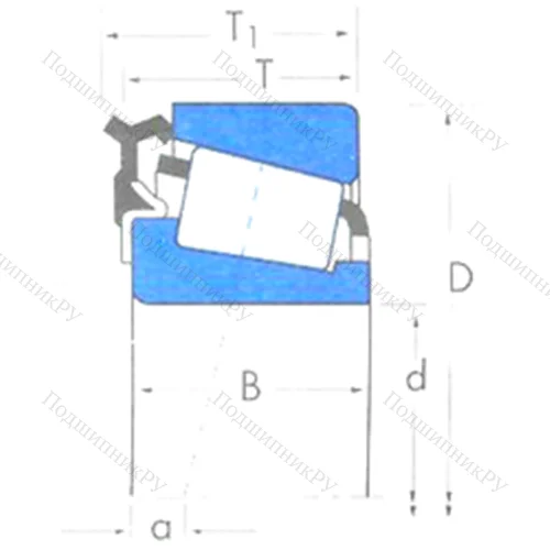 Подшипник роликовый радиально-упорный NP 182140-904A 1