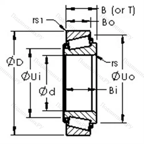 Подшипники роликовые конические, дюймовая серия LM 29748/LM 29710 от производителя  AST