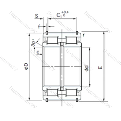 Подшипник роликовый радиальный E 5034NR