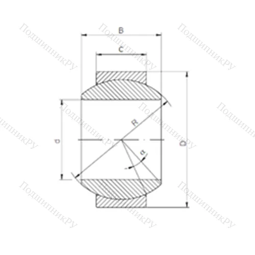 Подшипник скольжения сферический GE 035 HS-2RS от производителя  CX Подшипник скольжения сферический GE 035 HS-2RS от производителя  CX