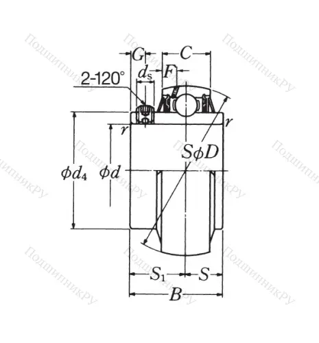 Корпусный подшипник UC 210 D 1 в Екатеринбурге