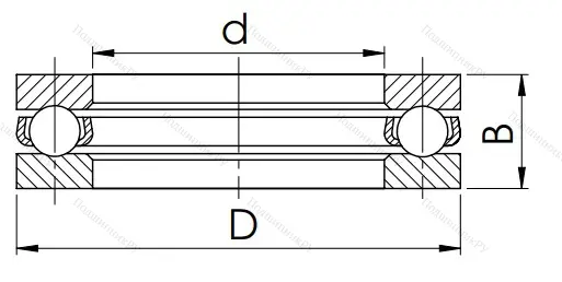 Упорный шариковый подшипник 8318 (51318) в Екатеринбурге