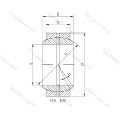 Подшипник скольжения сферический GE 300 ES от производителя  CX