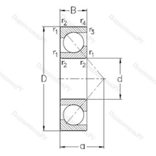 Подшипник шариковый радиально-упорный 7207-BE-TVP