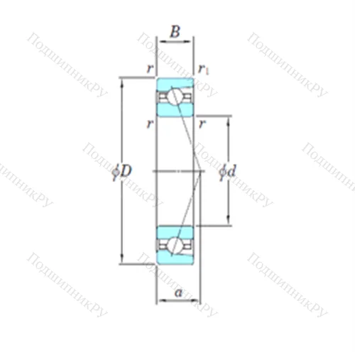 Подшипник шариковый радиально-упорный 3NCHAR 034CA