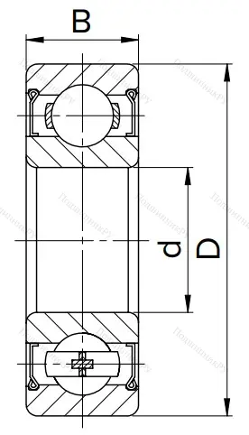Шариковый однорядный подшипник 80101 (6001 ZZ) в Екатеринбурге